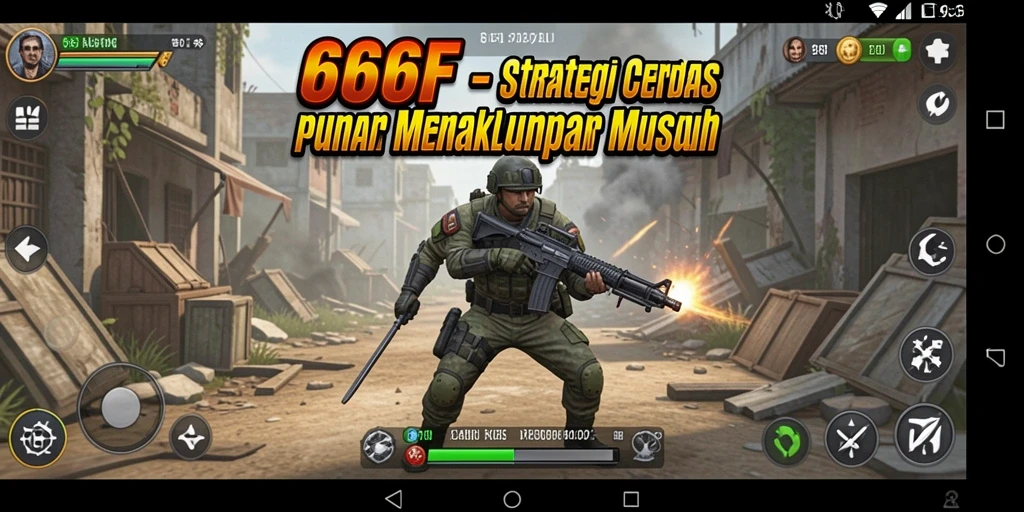 Screenshot gameplay 666F yang memukau memperlihatkan pertempuran strategis yang intens.