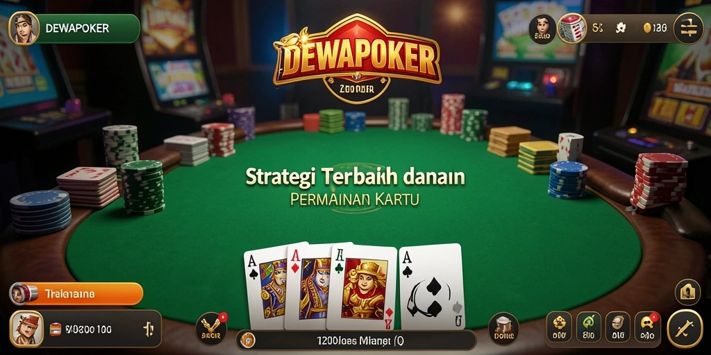 Tampilan dinamis gameplay DEWAPOKER yang mendebarkan.