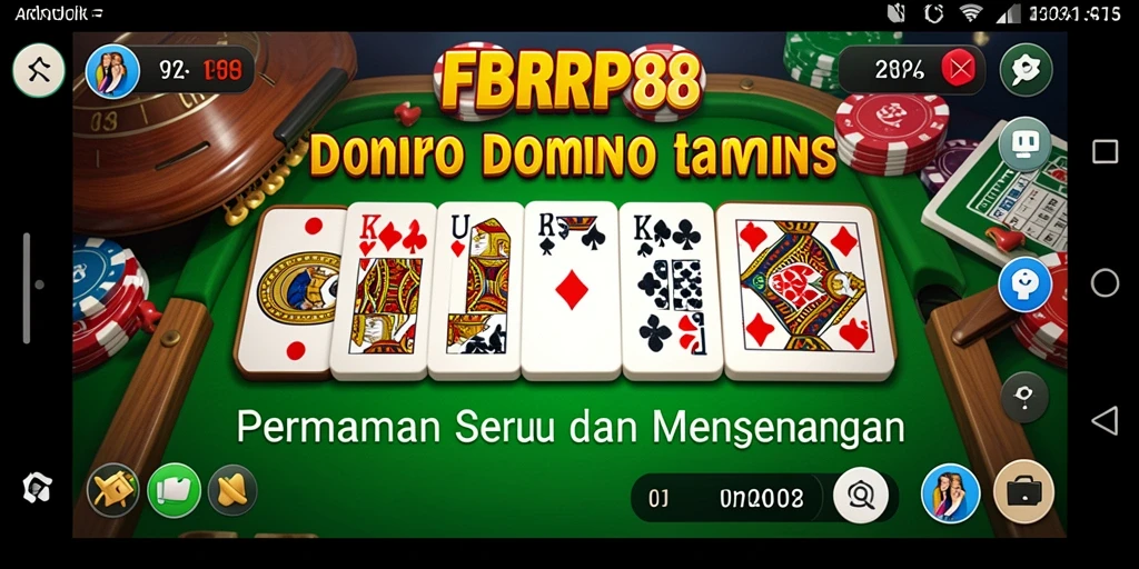 Tampilan gameplay seru dalam FBRP88 yang menggambarkan permainan Domino.