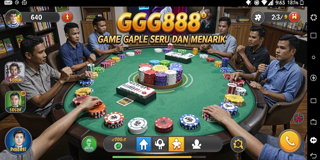 Tampilan gameplay seru Gaple di GGG888.