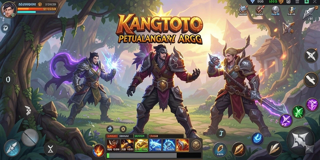 Gameplay KANGTOTO menampilkan pertarungan mendebarkan dalam dunia fantasi.