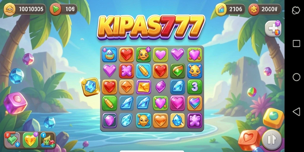 Tampilan gameplay KIPAS777 yang menarik dan penuh warna.