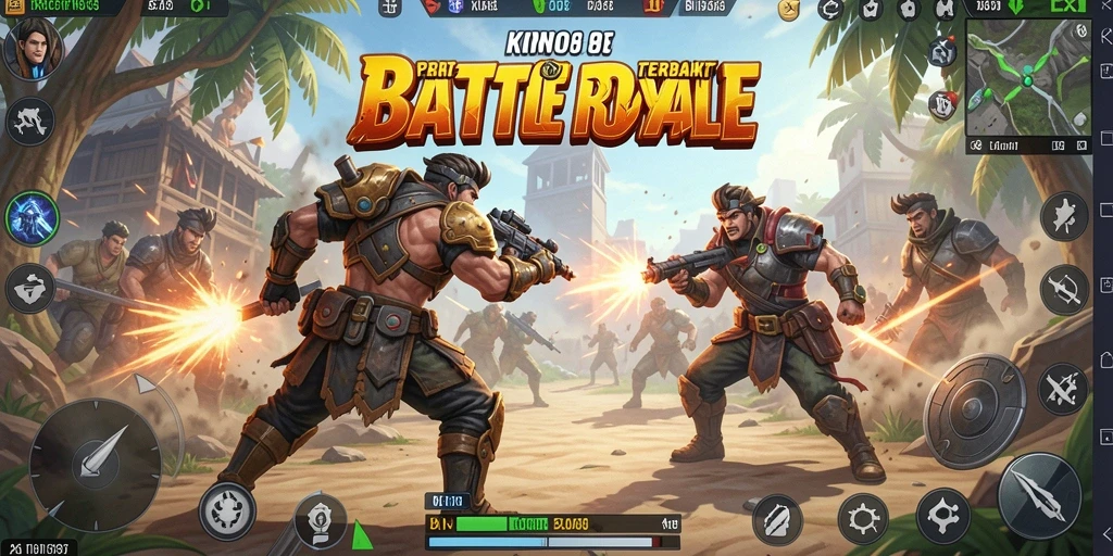 Screenshot KNO89 menampilkan aksi seru di medan tempur Battle Royale.