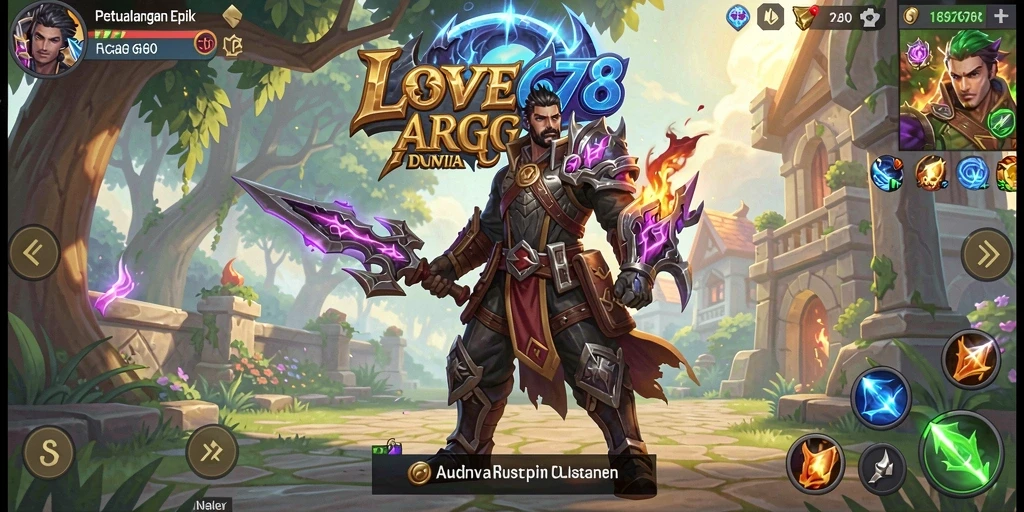 Gameplay LOVE678 menangkap aksi pertarungan yang mendebarkan dan dunia yang luas.