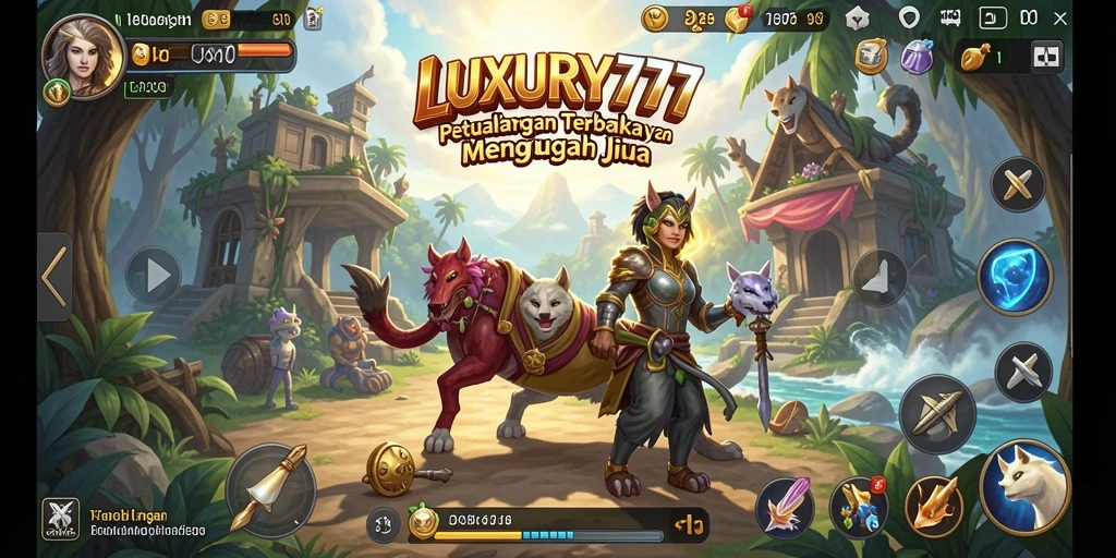 Screenshot gameplay LUXURY777 menampilkan petualangan menarik di dunia terbuka.