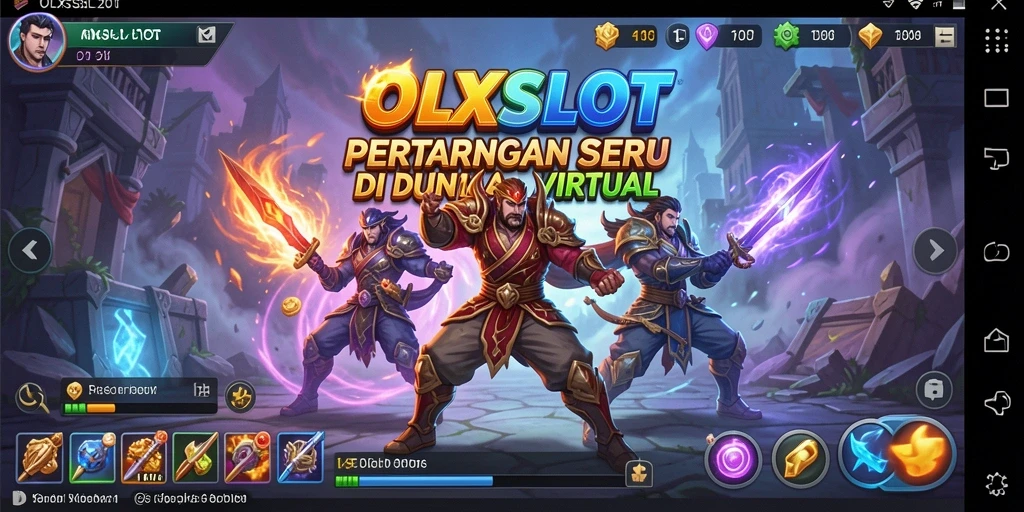Tangkapan layar utama <strong>OLXSLOT</strong> menunjukkan aksi pertarungan yang intens dan mendebarkan.