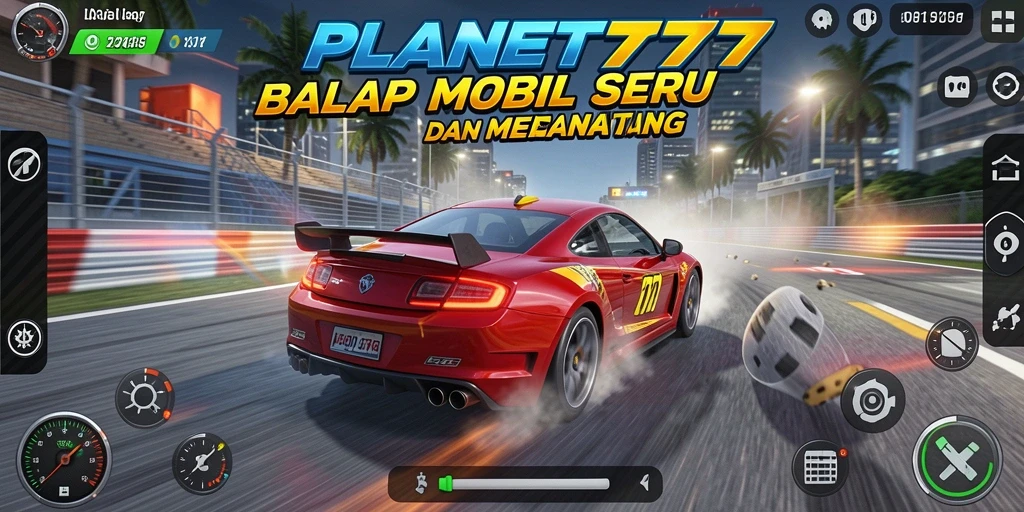 Gameplay seru dan menegangkan di PLANET77, balap mobil dengan teman.