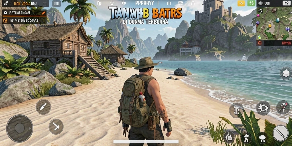 Screenshot gameplay PPRRYY menampilkan eksplorasi luar biasa di dunia terbuka.