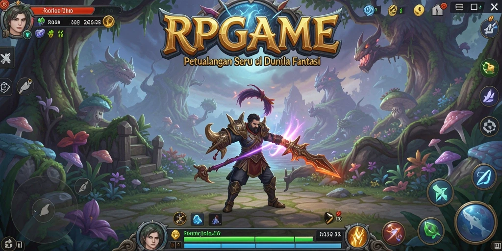 Tampilan gameplay RPGAME dengan karakter dan lingkungan yang penuh warna.