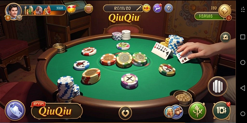 Screenshot gameplay RPVIP5 menampilkan momen seru dalam bermain QiuQiu.