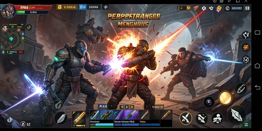 Screenshot utama RR44 menampilkan aksi strategis yang mendebarkan.