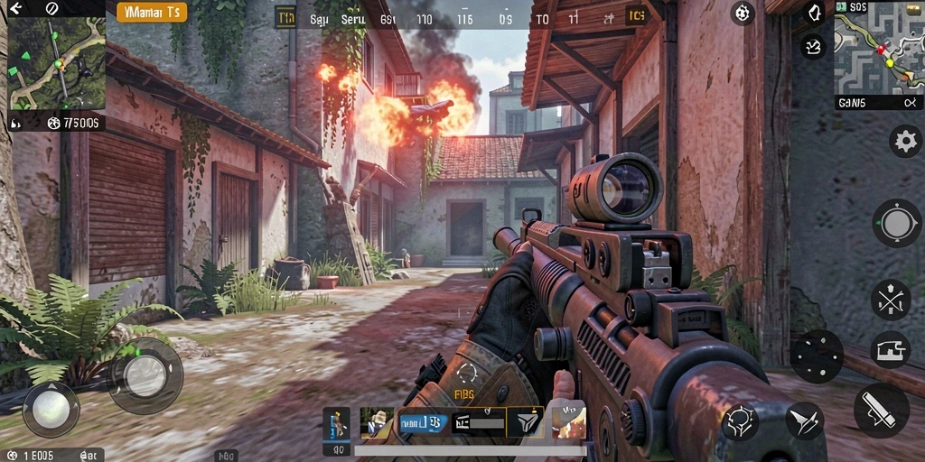 Menampilkan aksi intens dalam gameplay T6 yang mendebarkan.