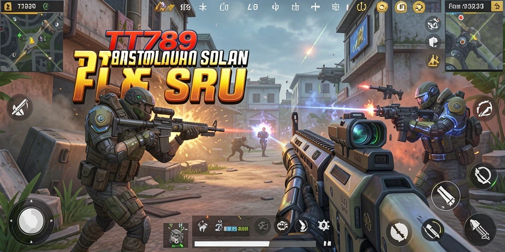 Tampilan gameplay TT789 yang intens dan mendebarkan dalam setiap pertarungan FPS.